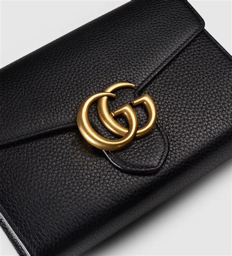 gucci marmont chevron chain wallet bag|gucci signature chain wallet.